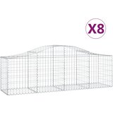  Lučne gabionske košare 8 kom 200x50x60/80 cm pocinčano željezo | Eponuda.ba