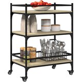  Kuhinjska kolica boja hrasta 65x40x86,5 cm konstruirano drvo | shoptok.hr