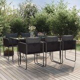  7-dijelni vrtni blagovaonski set crni | shoptok.hr
