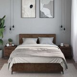 vidaXL Nočna omarica 2 kosa rjavi hrast 40x41x40 cm inženirski les | Shoptok.si