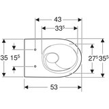 Geberit 502.717.00.8 Acanto TurboFlush viseča brezrobna WC školjka s premazom KeraTect | Shoptok.si