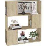 vidaXL ormarić za knjige / pregrada boja hrasta 80x24x94 cm od iverice | shoptok.hr