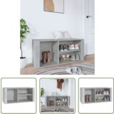 The Living Store Omarica za čevlje betonsko siva 100x35x45 cm inženirski les - Omarica Za Čevlje, (21744511) Cene