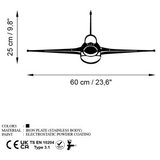 Wallity Zidna dekoracija Mlažnjak F-16, 60x25cm, Crna | Eponuda.ba
