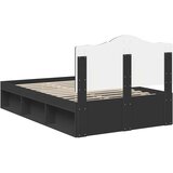  Krevetna konstrukcija Crna 120 x 200 cm Čvrsto borovo drvo | shoptok.hr