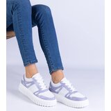 Gemre Purple lace-up sneakers on a chunky sole Lusinda | Shoptok.si