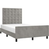  Okvir za krevet s uzglavljem svjetlosivi 120x190 cm baršunasti | shoptok.hr
