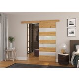ADRK Drsna stenska vrata MILOU z lakobel detajli 96 cm - HRAST ARTISAN | Shoptok.si
