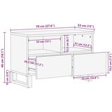 TV ormar s pohranom Smeđa 70 x 33 5 x 46 cm Čvrsto drvo manga | shoptok.hr
