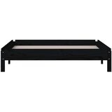  Složivi krevet crni 90x200 cm od masivne borovine | shoptok.hr