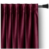 Restilo Bordo rdeča žametna zavesa za delno zatemnitev 140x245 cm Pleat – | Shoptok.si