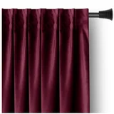 Bordo rdeča žametna zavesa za delno zatemnitev 140x245 cm Pleat –