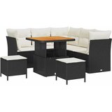  Sjedeća garnitura za vrt 8 kom. Crna poliratan 80 x 80 x 71 cm | Shoptok.si