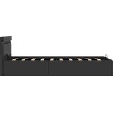  Hidraulični okvir za krevet od umjetne kože LED crni 90x200 cm | Eponuda.ba