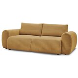 Bobochic Paris Gorčično rumena raztegljiva sedežna garnitura iz rebrastega žameta 257 cm Lucien – | Shoptok.si
