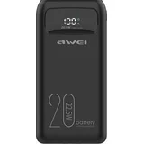 P169K Powerbank 20.000 mAh 22,5 W – USB-C, ugrađeni USB-C i Lightning kabel, LCD zaslon