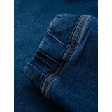 Ombre Men's denim joggers with asymmetrical stitching - blue | Shoptok.si