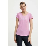 Mizuno Kratka majica za tek Impulse Core roza barva, J2GAB213