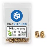 CNC Kitchen Threaded Inserts M4 Standard, M4 x 8.1 (50 pcs) Cene