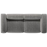 Cosmopolitan Design Svetlo siva sedežna garnitura iz rebrastega žameta 264 cm Bergano – | Shoptok.si