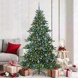 vidaXL Umjetno božićno drvce s nogom with LEDs s stalakom 180cm PVC | shoptok.hr