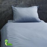 Gusenica posteljina damast pruga plava - 140x200 Cene