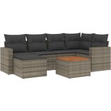 Maison Chic Seti vrtnega pohištva - Vrtna garnitura - Vrtni pohištvo set 7-delna z blazinami siv poli ratan, (21803433) | Shoptok.si