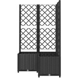  Vrtna sadilica s rešetkom crna 80 x 80 x 136 cm PP | shoptok.hr