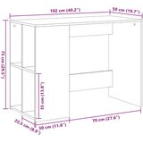  Radni stol boja dimljenog hrasta 102x50x75 cm konstruirano drvo | shoptok.hr