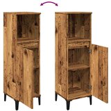 vidaXL Kopalniška omarica starinski les 30x30x100 cm inženirski les | Shoptok.si