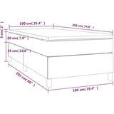 Box spring krevet s madracem tamnozeleni 100x200 cm baršunasti | shoptok.hr