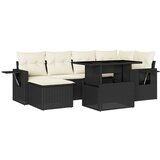  The Living Store Vrtna sedežna garnitura 7-delna z blazinami črn poli ratan - Vrtna Sedežna Garniture, (21465467) | Shoptok.si