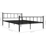  Za krevet crni metalni 180 x 200 cm | shoptok.hr