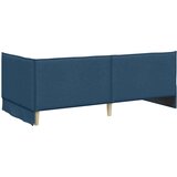 vidaXL Kutni okvir kreveta s uzglavljem Plava 90 x 190 cm tkanina | shoptok.hr