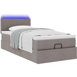 vidaXL Otomanski okvir kreveta s madraca smeđesivi 80x200cm od tkanine | shoptok.hr