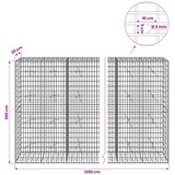  Gabion s žicom debljine 5 mm i mrežom 5x10 cm 1200x20x200 cm Slike