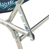 vidaXL Zložljiv ležalnik s streho jeklo potisk listov, (20963193) | Shoptok.si