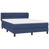  Krevet s oprugama i madracem plavi 140 x 190 cm od tkanine | shoptok.hr