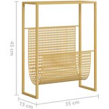  Stalak za časopise zlatni 35 x 15 x 45 cm čelični | shoptok.hr