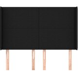  Uzglavlje s ušima crno 147x16x118/128 cm od tkanine | shoptok.hr