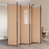  Razdjelnik prostora s 6 panela Bež 300 x 220 cm Tkanina | shoptok.hr