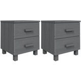 Furnova Nočna omarica HAMAR 2 kosa temno siva 40x35x44,5 cm borovina, (22008043) | Shoptok.si
