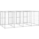 vidaXL Zunanji pasji boks pocinkano jeklo 9,68 m² | Shoptok.si