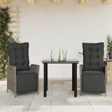  3-dijelni vrtni blagovaonski set sivi od poliratana | shoptok.hr