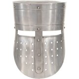  Replika srednjovjekovne viteške kacige za LARP srebrna čelična | shoptok.hr