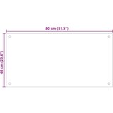  Kuhinjske zaštite od prskanja 2 kom crne 80 x 40 cm staklene | shoptok.hr