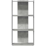  Regal za knjige s 3 razine boja betona 60x30x120 cm drveni | Eponuda.ba