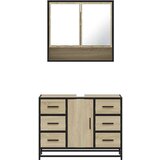 vidaXL 2-dijelni set kupaonskog namještaja boja hrasta sonome drveni | shoptok.hr