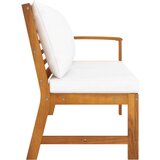  Klop 114,5 cm s krem blazino trden akacijev les, (20658936) | Shoptok.si