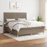 Maison Chic Box spring postelja - Vzmetna postelja z vzmetnico taupe 180x200 cm blago SL1948, (21889308) | Shoptok.si